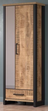 Garderobenschrank Loom in Mango und schwarz Garderobe 73 x 195 cm