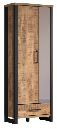 Garderobenschrank Loom in Mango und schwarz Garderobe 73 x 195 cm