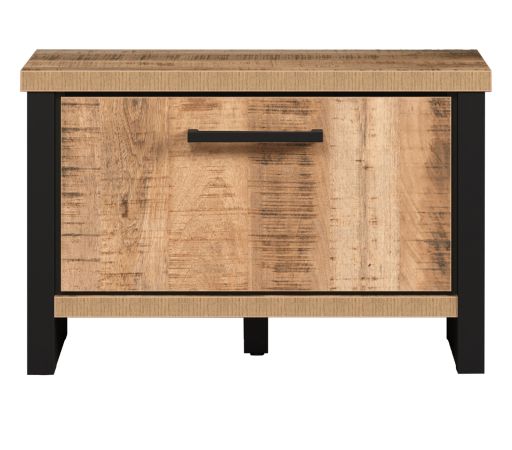 Garderobe Sitzbank Loom in Mango und schwarz Garderobenbank 73 cm