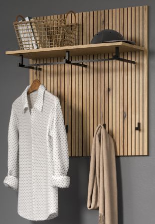Garderobenpaneel Feliz in Evoke Eiche Wandgarderobe 80 x 84 cm