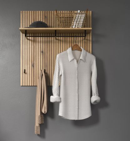 Garderobenpaneel Feliz in Evoke Eiche Wandgarderobe 80 x 84 cm