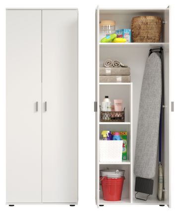 Besenschrank Purio in wei� Putzschrank 60 x 176 cm