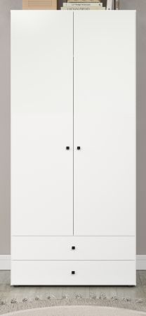 Kleiderschrank Purio in wei� Dreht�renschrank 2-t�rig 81 x 176 cm