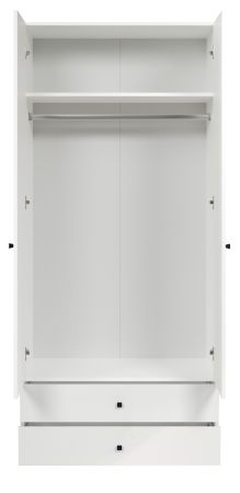 Kleiderschrank Purio in wei� Dreht�renschrank 2-t�rig 81 x 176 cm