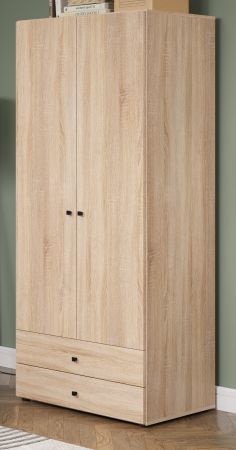 Kleiderschrank Purio in Sonoma Eiche hell Dreht�renschrank 2-t�rig 81 x 176 cm