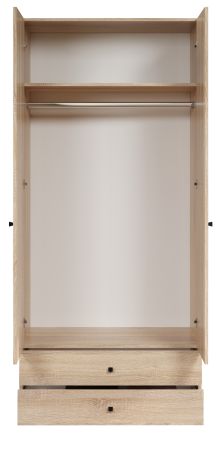 Kleiderschrank Purio in Sonoma Eiche hell Dreht�renschrank 2-t�rig 81 x 176 cm