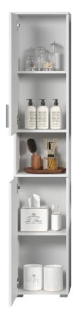 Badezimmer Hochschrank Bianco in wei� Hochglanz Badschrank 37 x 192 cm