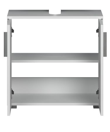 Waschbeckenunterschrank Bianco in wei� Hochglanz Badezimmer Unterschrank 37 x 192 cm