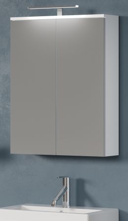 Badezimmer Spiegelschrank Bianco in wei� Badschrank 2-t�rig 60 x 78 cm