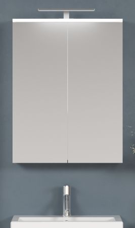 Badezimmer Spiegelschrank Bianco in wei� Badschrank 2-t�rig 60 x 78 cm