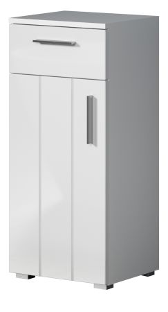 Badezimmer Kommode Bianco in wei� Hochglanz Badschrank 37 x 83 cm
