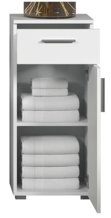 Badezimmer Kommode Bianco in wei� Hochglanz Badschrank 37 x 83 cm