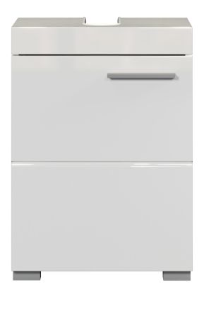 Badezimmer Waschbeckenunterschrank Adamo in wei� Hochglanz Badschrank 40 x 56 cm