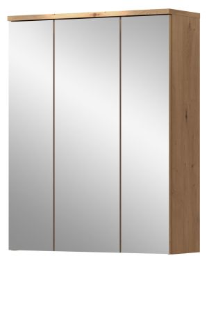 Badezimmer Spiegelschrank Bailey in Artisan Eiche Badschrank 3-t�rig 60 x 77 cm