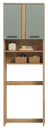 Waschmaschinenschrank Bailey in Salbei und Artisan Eiche Waschmaschinen �berbau 63 x 191 cm