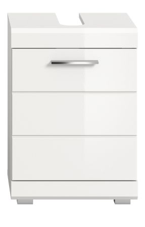 Waschbeckenunterschrank Shawn in wei� Hochglanz Badezimmer Unterschrank 40 cm