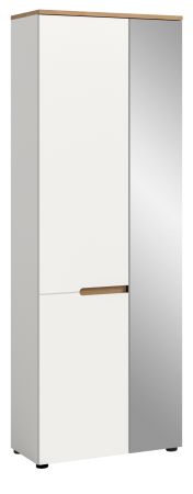 Garderobenschrank Cooper in wei� und Artisan Eiche 65 x 190 cm variable Inneneinteilung, Soft-Close