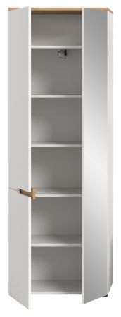 Garderobenschrank Cooper in wei� und Artisan Eiche 65 x 190 cm variable Inneneinteilung, Soft-Close