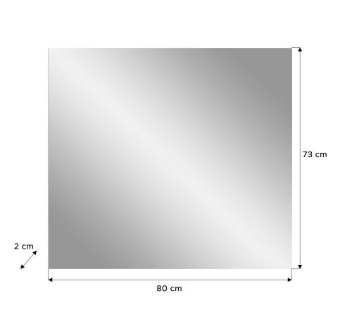 Garderobenspiegel Cooper in wei� Wandspiegel 80 cm