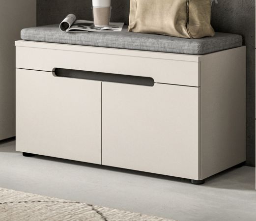 Garderobe Sitzbank Cooper in Kaschmir Garderobenbank 80 cm, Soft-Close