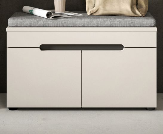 Garderobe Sitzbank Cooper in Kaschmir Garderobenbank 80 cm, Soft-Close