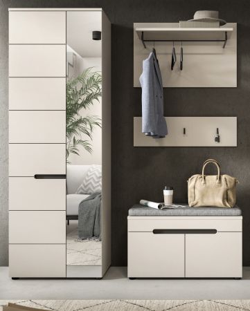 Garderobe Set 4-teilig Cooper in Kaschmir 160 cm, Soft-Close