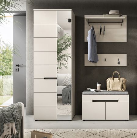 Garderobe Set 4-teilig Cooper in Kaschmir 160 cm, Soft-Close