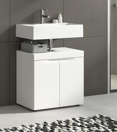Waschbeckenunterschrank Gusto in wei� matt Badezimmer Unterschrank 60 cm
