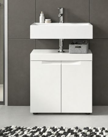 Waschbeckenunterschrank Gusto in wei� matt Badezimmer Unterschrank 60 cm