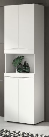 Badezimmer Hochschrank Gusto in wei� matt Badschrank 60 x 194 cm