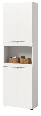 Badezimmer Hochschrank Gusto in wei� matt Badschrank 60 x 194 cm