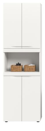 Badezimmer Hochschrank Gusto in wei� matt Badschrank 60 x 194 cm
