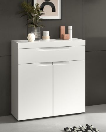 Badezimmer Kommode Gusto in wei� matt Badschrank 75 x 82 cm