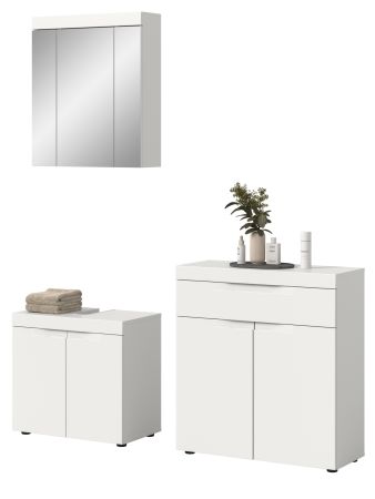 Badm�bel Set 3-teilig Gusto in wei� matt Badkombination 150 x 194 cm