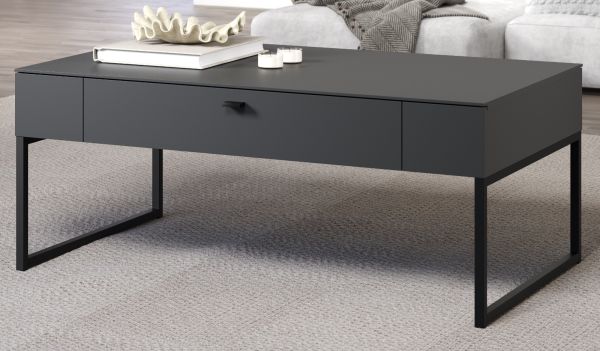 Couchtisch Nuvola in grau und Eiche Evoke, Wohnzimmertisch 110 x 45 cm