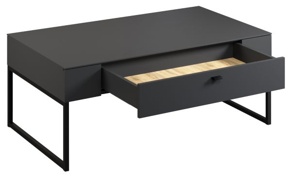 Couchtisch Nuvola in grau und Eiche Evoke, Wohnzimmertisch 110 x 45 cm