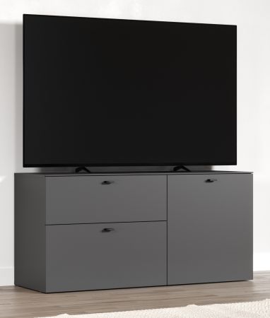 TV-Lowboard Nuvola in grau und Eiche Evoke, TV-Schrank 120 x 58 cm