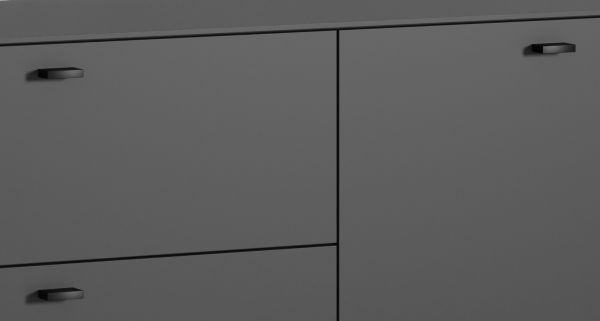 TV-Lowboard Nuvola in grau und Eiche Evoke, TV-Schrank 120 x 58 cm