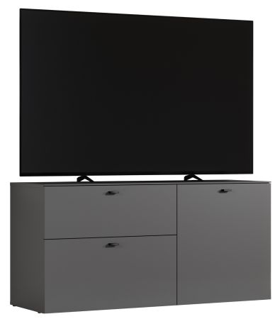 TV-Lowboard Nuvola in grau und Eiche Evoke, TV-Schrank 120 x 58 cm