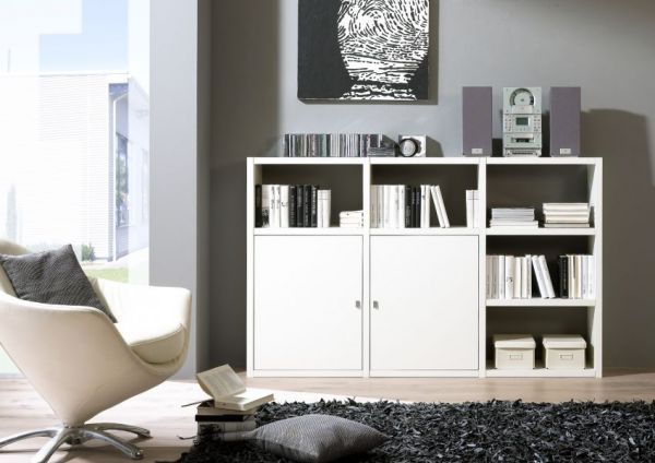 Büro / Homeoffice Sideboard MDor in weiß matt lackiert 181 x 112 cm