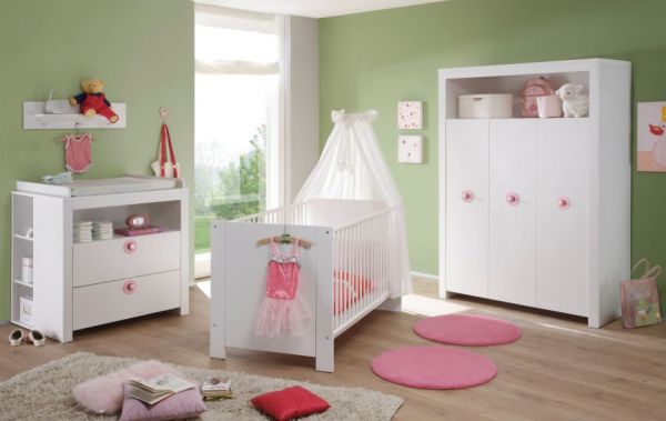 Babyzimmer Wickelkommode Olivia in wei Babymbel Wickeltisch 96 x 111 cm