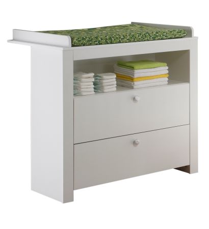 Babyzimmer Wickelkommode Zuzu in wei� Babym�bel Wickeltisch 96 x 111 cm