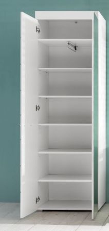 Garderobenschrank Schuhschrank Amanda wei Hochglanz 62 x 195 cm