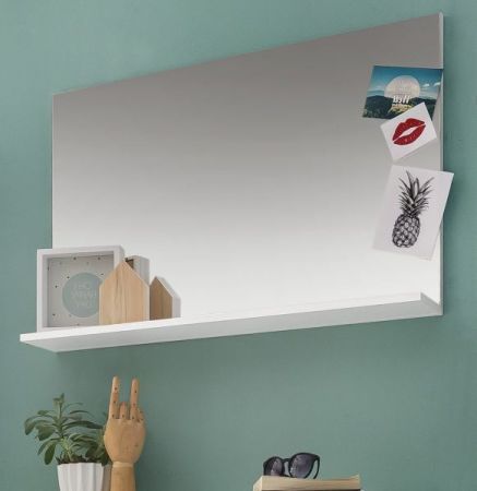 Garderobenspiegel Amanda in wei Hochglanz 91 x 60 cm