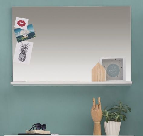 Garderobenspiegel Amanda in wei Hochglanz 91 x 60 cm