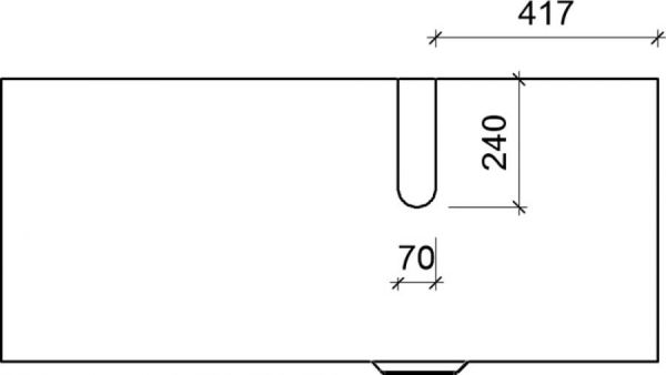 Waschbeckenunterschrank Bay Eiche Riviera Honig und grau Beton Design Waschtisch 123 cm