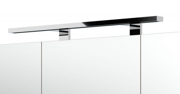 Badezimmer Spiegelschrank "Rima" in Walnuss Dekor inkl. LED Badschrank 3-türig 80 x 62 cm