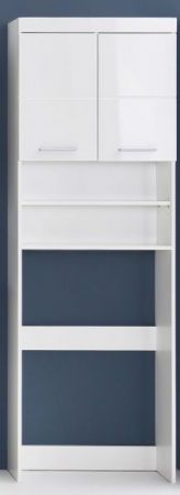 Waschmaschinenschrank Amanda in wei Hochglanz Badmbel 63 x 187 cm