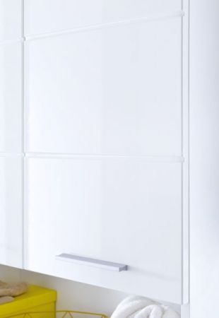 Badezimmer Midischrank Amanda in wei Hochglanz Badschrank 73 x 132 cm