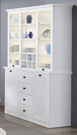 Sideboard Baxter in wei im Landhausstil 119 x 88 cm mit 4 Schubksten